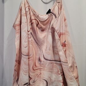 Torrid Pink and Cream Swirl Top